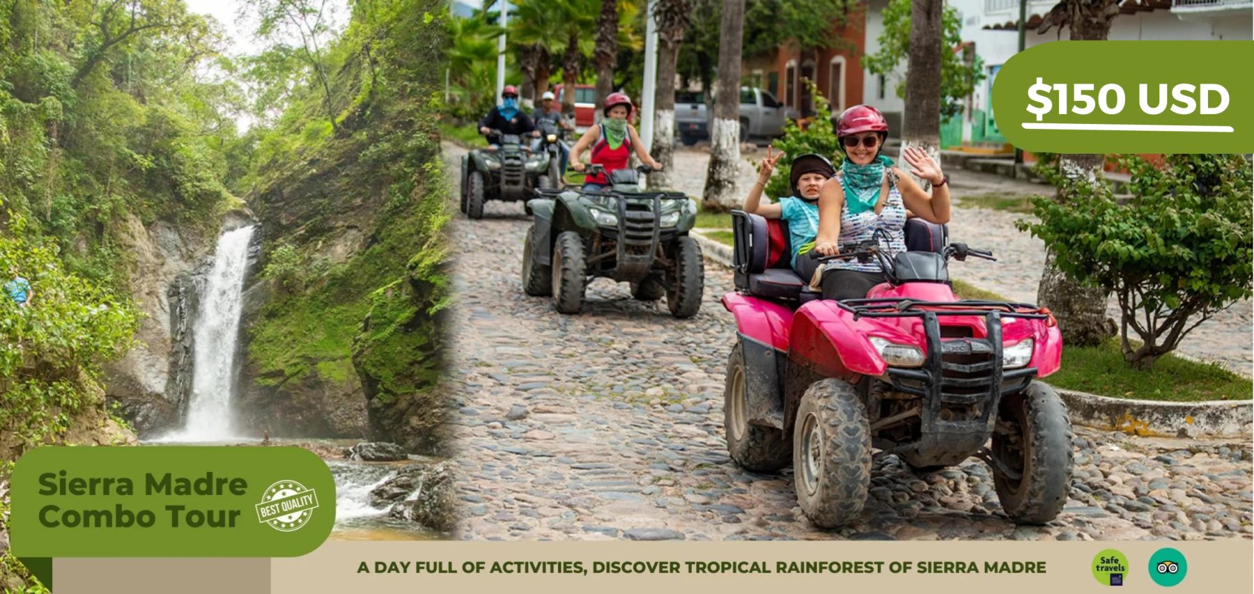 Horseback Riding + ATV Tour — $150 USD
