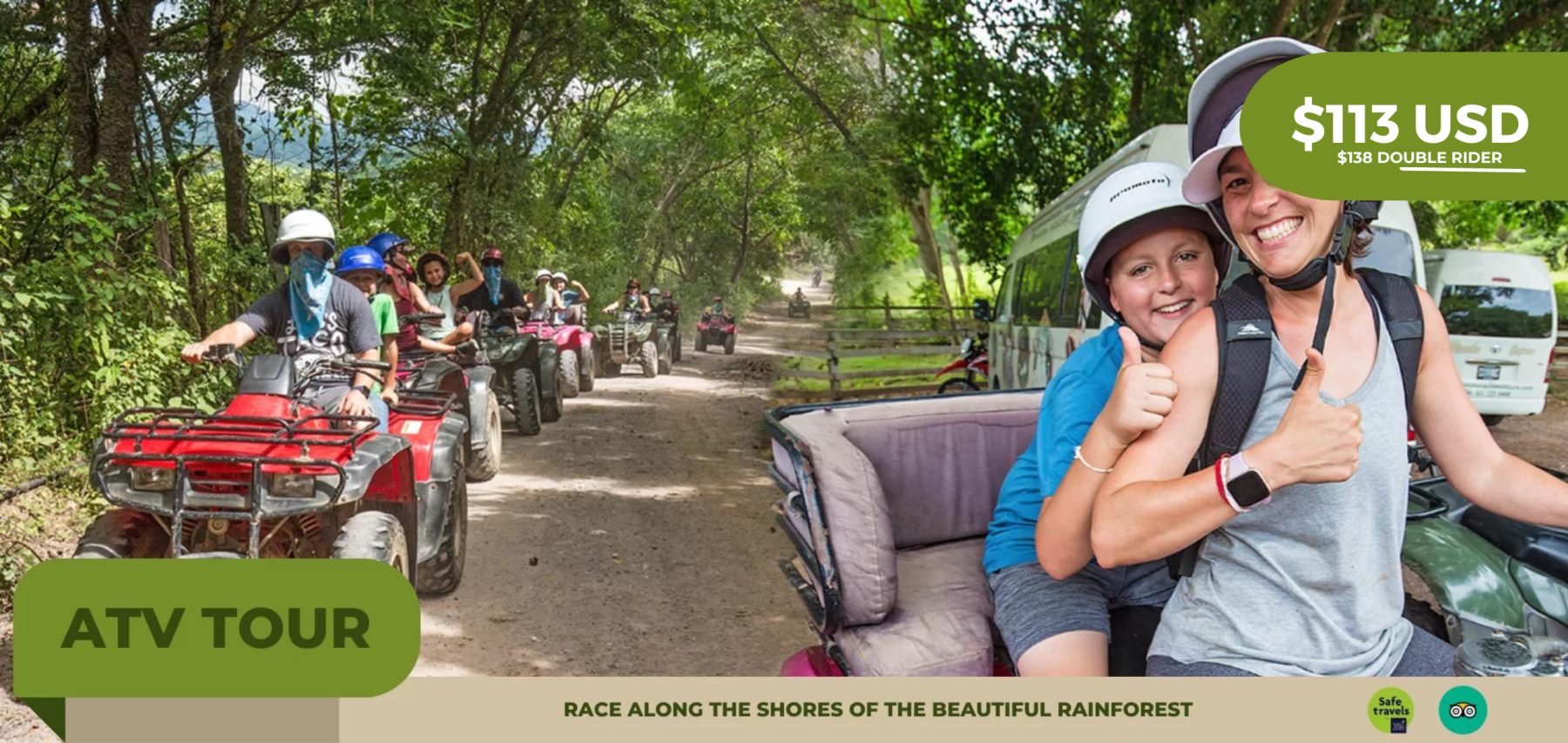 Tour en ATV en Puerto Vallarta: cuatrimotos formadas en un camino de terracería de la Sierra Madre, $113 USD