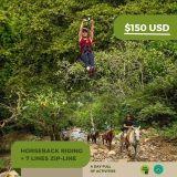 Tour combo tour en caballo + tirolesa en Puerto Vallarta, $150 USD