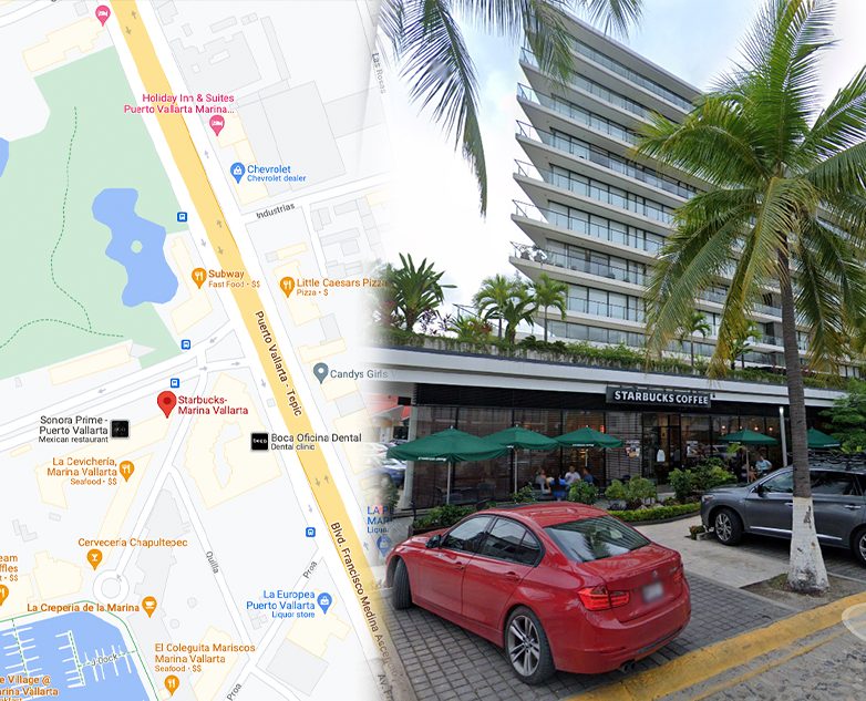 Mapa Starbucks Marina